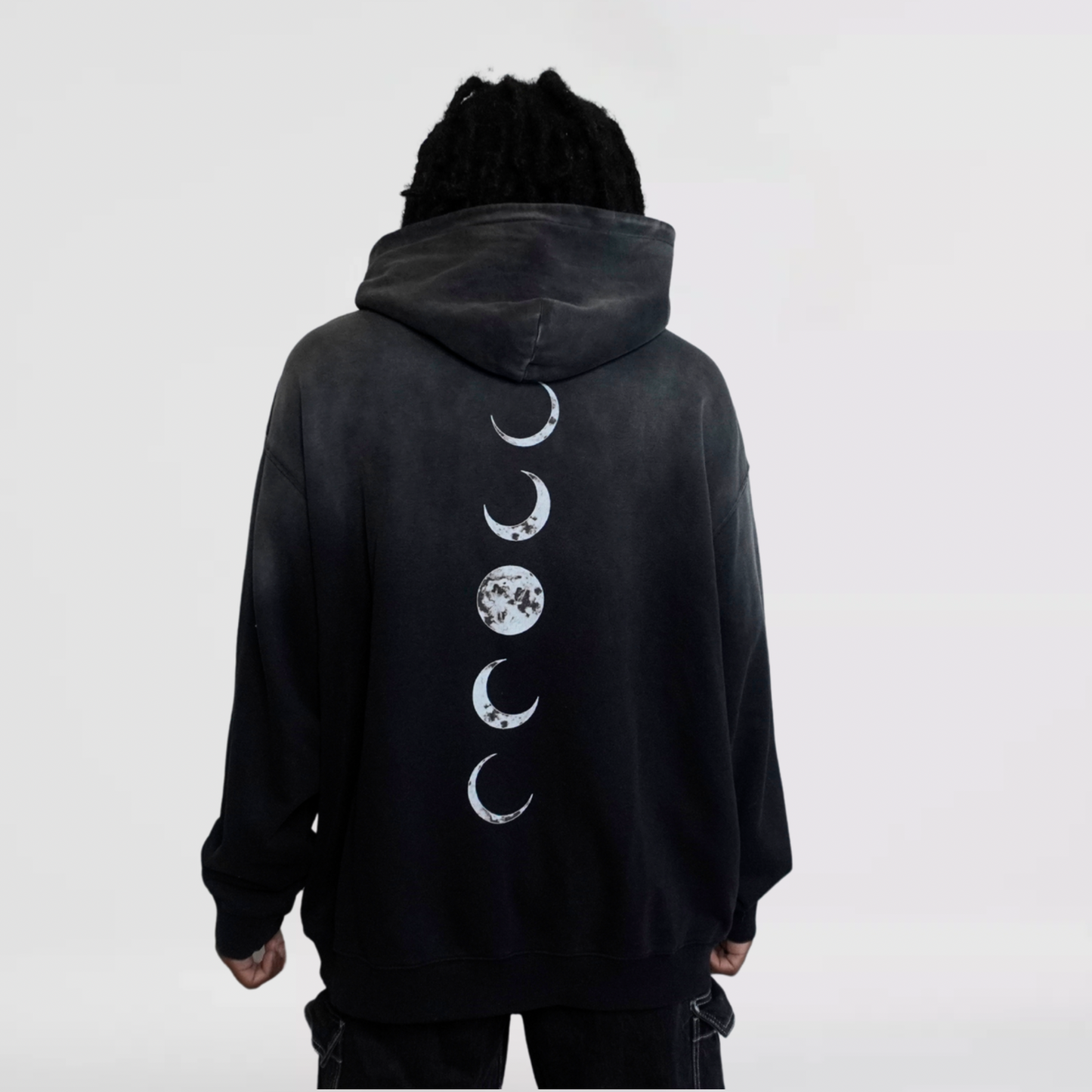 Faces of Serendipity Faded Oversized Hoodie