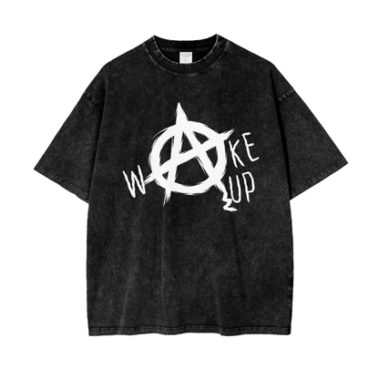 Wake Up Acid Wash Tee