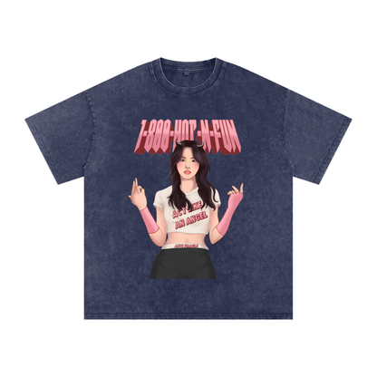 1-800-Hot-N-Fun Acid Wash T-Shirt