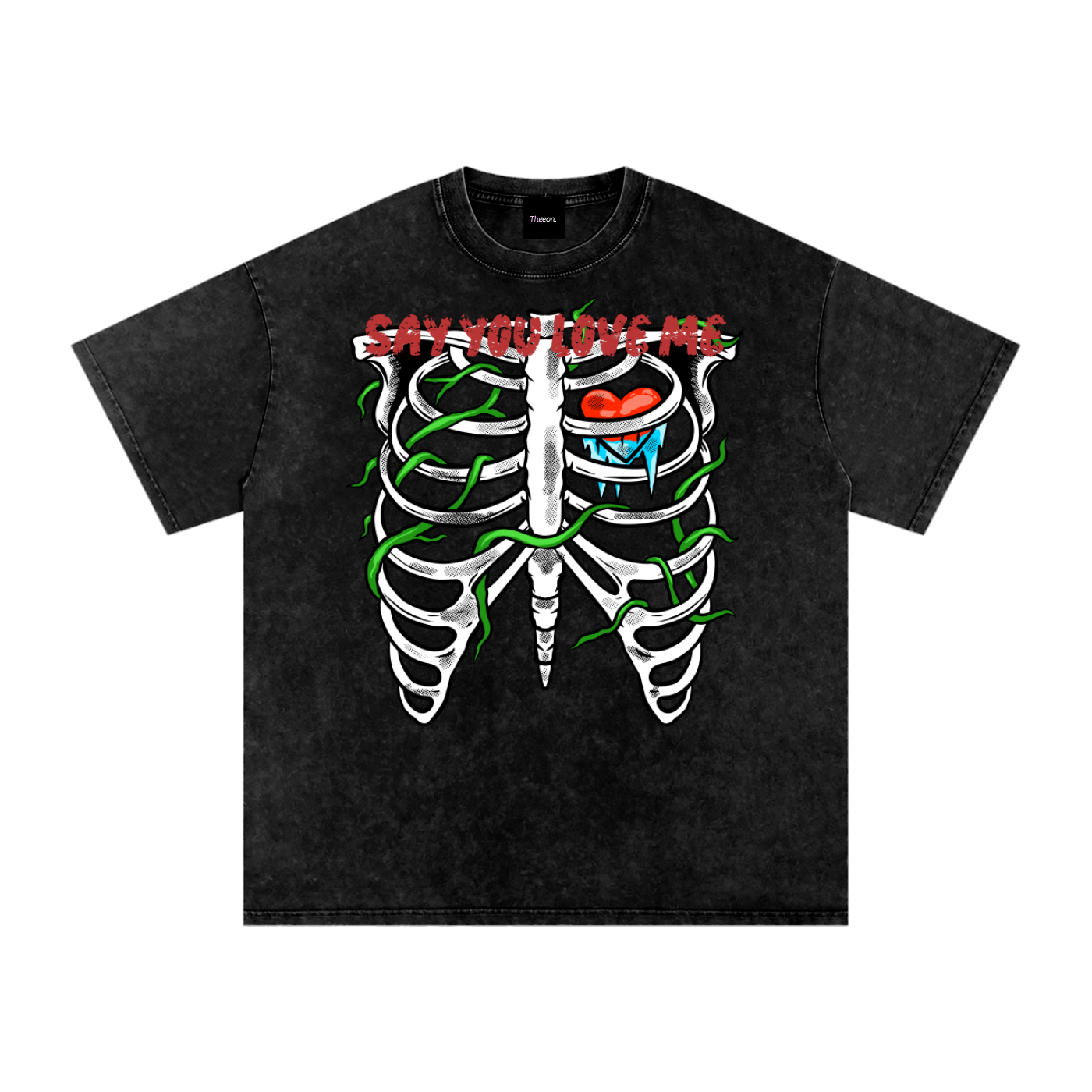 Say You Love Me Acid Wash T-Shirt